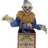 Automate Halloween Clown Dans Boite à Musique - 2.10m -Smiffys Soldes Boutique automate halloween clown dans boite a musique 210m