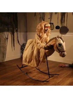 Automate Poupée Fantôme Sur Cheval à Bascule -Smiffys Soldes Boutique automate poupee fantome sur cheval a bascule 2