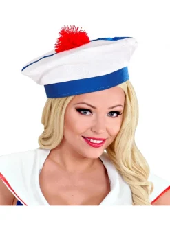 WIDMANN Béret Marin Avec Pompon Rouge - Adulte -Smiffys Soldes Boutique beret marin avec pompon rouge adulte 1