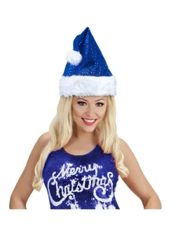 WIDMANN Bonnet De Noël Pailleté Rouge Ou Bleu 9 WIDMANN Bonnet De Noël Pailleté Rouge Ou Bleu -Smiffys Soldes Boutique bonnet de noel paillete rouge ou bleu 3