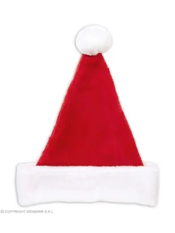 WIDMANN Bonnet De Père Noël Rouge En Peluche -Smiffys Soldes Boutique bonnet de pere noel rouge en peluche 1