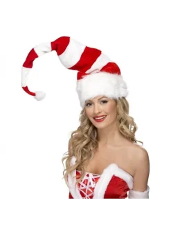 Smiffys Bonnet Noël Rayé Rouge Et Blanc