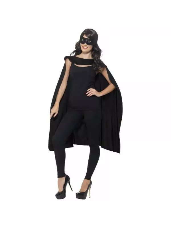 Smiffys Cape Avec Masque Noir 3 Smiffys Cape Avec Masque Noir