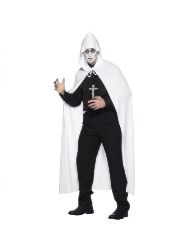 Smiffys Cape Blanche à Capuche 4 Smiffys Cape Blanche à Capuche – Image 2