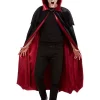 Smiffys Cape De Vampire, Noir, Velours Avec Doublure Rouge (adulte, Mixte) 1 Smiffys Cape De Vampire, Noir, Velours Avec Doublure Rouge (adulte, Mixte) -Smiffys Soldes Boutique cape de vampire noir velours avec doublure rouge adulte mixte