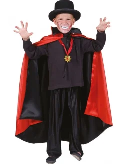 Cape Enfant Réversible Rouge Et Noire