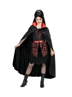 WIDMANN Cape Noire Avec Col Rouge En Satin Enfant 110 Cm -Smiffys Soldes Boutique cape noire avec col rouge en satin enfant 110 cm 2