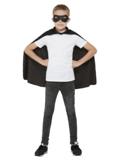 Smiffys Cape Noire, Enfant (cape Et Masque Pour Les Yeux)