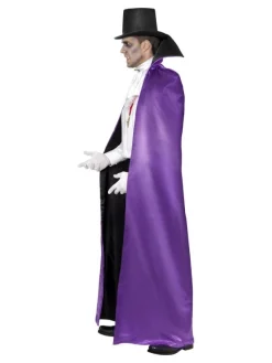 Smiffys Cape Réversible Adulte Noir Et Violet -Smiffys Soldes Boutique cape reversible adulte noir et violet 2