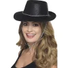 Smiffys Chapeau Cow-boy Paillettes Noir -Smiffys Soldes Boutique chapeau cow boy paillettes noir