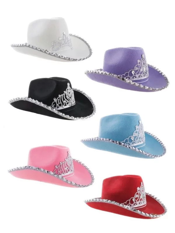 Chapeau Cowboy Avec Diadème, Femme - 6 Couleurs Au Choix 9 Chapeau Cowboy Avec Diadème, Femme - 6 Couleurs Au Choix – Image 7