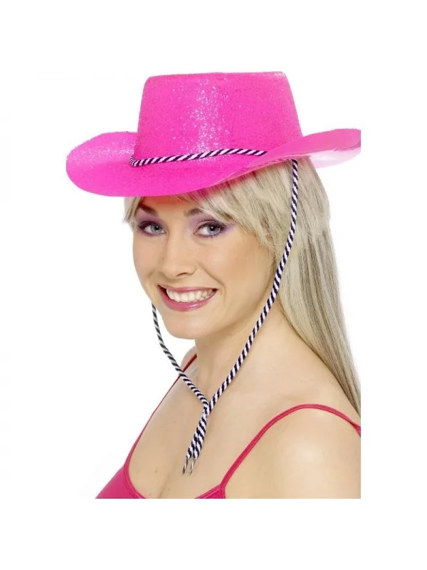 Smiffys Chapeau De Cow-boy Pailleté Fuchsia Fluo 3 Smiffys Chapeau De Cow-boy Pailleté Fuchsia Fluo