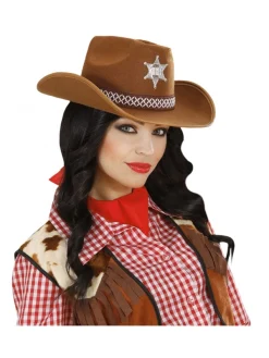 WIDMANN Chapeau De Shérif Adulte, Noir Ou Marron -Smiffys Soldes Boutique chapeau de sherif adulte noir ou marron 2