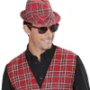 WIDMANN Chapeau Feutre, Tartan Rouge -Smiffys Soldes Boutique chapeau feutre tartan rouge