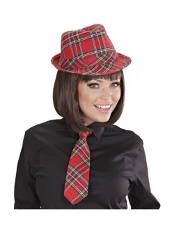 WIDMANN Chapeau Feutre, Tartan Rouge -Smiffys Soldes Boutique chapeau feutre tartan rouge 2