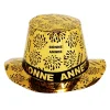 Chapeau Haut De Forme Bonne Année En Carton Argent Ou Doré -Smiffys Soldes Boutique chapeau haut de forme bonne annee en carton argent ou dore
