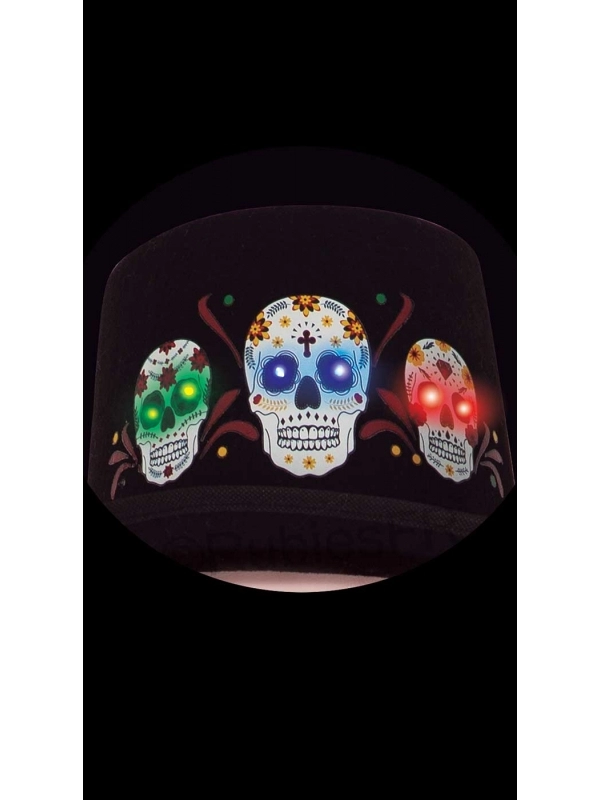 Chapeau Haut De Forme Lumineux Dia De Los Muertos 4 Chapeau Haut De Forme Lumineux Dia De Los Muertos – Image 2