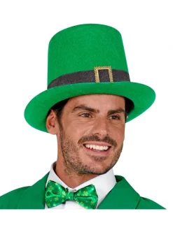 WIDMANN Chapeau Haut De Forme Vert, Saint-Patrick Avec Ruban Noir -Smiffys Soldes Boutique chapeau haut de forme vert saint patrick avec ruban noir 1