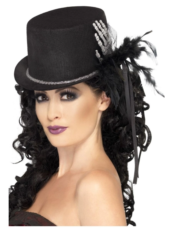 Smiffys Chapeau Noir Avec Main De Squelette 3 Smiffys Chapeau Noir Avec Main De Squelette