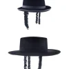 Chapeau Rabbin Noir Avec Papillotes Forme Plat Ou Melon -Smiffys Soldes Boutique chapeau rabbin noir avec papillotes forme plat ou melon