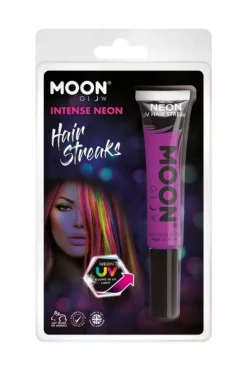 Smiffys Coloration Mèches De Cheveux UV Néon Violet– Moon Glow -Smiffys Soldes Boutique coloration meches de cheveux uv neon violet moon glow 2