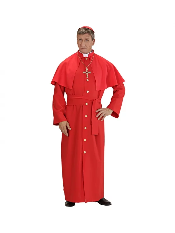 WIDMANN Costume Cardinal Rouge Du XXL Au XXXL (tunique, Cape, Ceinture, Calotte) 3 WIDMANN Costume Cardinal Rouge Du XXL Au XXXL (tunique, Cape, Ceinture, Calotte)