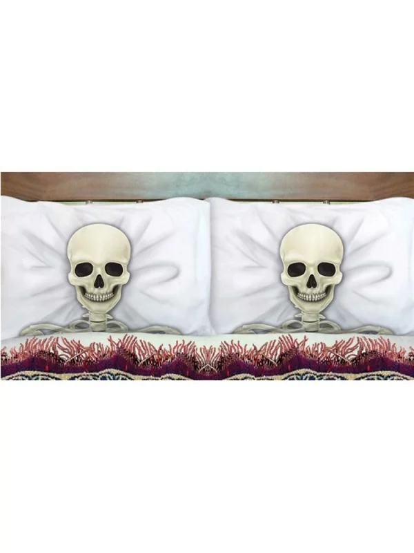 ESPA - Funny Fashion Décoration Halloween, 2 Taies D'oreiller 81cm Squelette 3 ESPA - Funny Fashion Décoration Halloween, 2 Taies D'oreiller 81cm Squelette