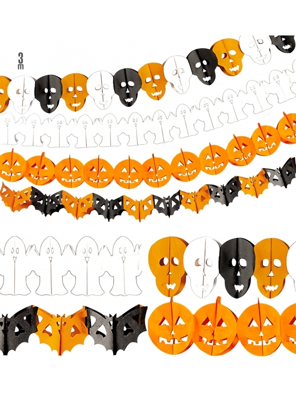WIDMANN Décoration Halloween : Guirlande De 3 M Avec Un Style Aléatoire 2 WIDMANN Décoration Halloween : Guirlande De 3 M Avec Un Style Aléatoire
