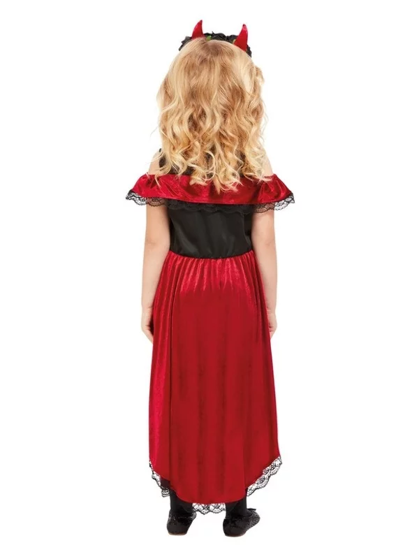 Smiffys Déguisement De Diable Rouge Pour Fille (robe Et Serre-tête) 5 Smiffys Déguisement De Diable Rouge Pour Fille (robe Et Serre-tête) – Image 3