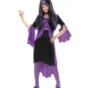WIDMANN Déguisement De Vampire Fille Noir Et Violet ( Robe Et Tour De Cou) -Smiffys Soldes Boutique deguisement de vampire fille noir et violet robe et tour de cou