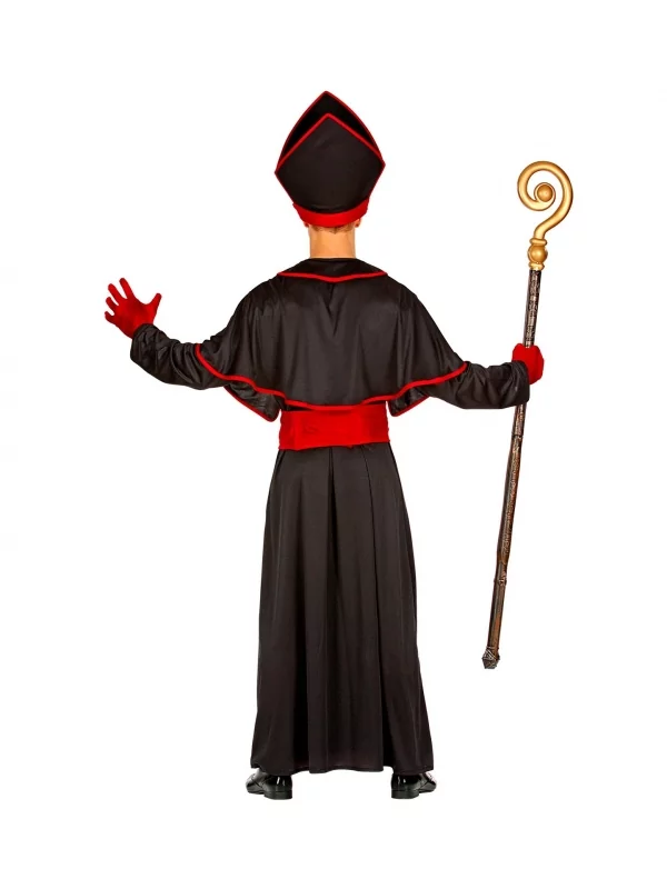 WIDMANN Déguisement Evêque Homme Noir Et Rouge Du XS Au XXXL 6 WIDMANN Déguisement Evêque Homme Noir Et Rouge Du XS Au XXXL – Image 4