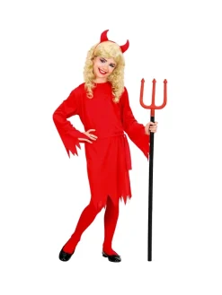 WIDMANN Déguisement Petit Démon Rouge Fille (robe, Ceinture, Cornes)