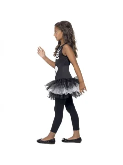 Smiffys Déguisement Robe Squelette Fille, Noir Et Blanc Avec Tutu -Smiffys Soldes Boutique deguisement robe squelette fille noir et blanc avec tutu 1