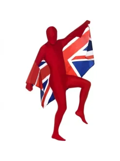 Smiffys Déguisement Seconde Peau Rouge Adulte (combinaison Avec Cagoule) -Smiffys Soldes Boutique deguisement seconde peau rouge adulte combinaison avec cagoule 3