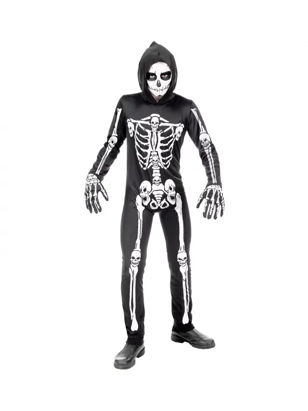 WIDMANN Déguisement Squelette Enfant (combinaison à Capuche) 3 WIDMANN Déguisement Squelette Enfant (combinaison à Capuche)