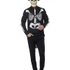 Smiffys Déguisement Squelette Senor Jour Des Morts Homme (veste, Fausse Chemise, Cravate, Chapeau, Masque Latex) -Smiffys Soldes Boutique deguisement squelette senor jour des morts homme veste fausse chemise cravate chapeau masque latex