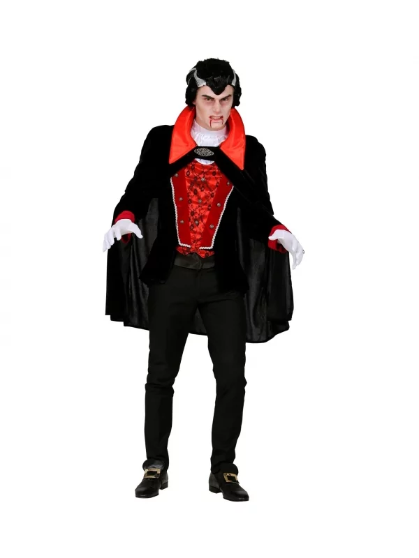 WIDMANN Déguisement Vampire Homme (veste Avec Gilet, Jabot, Cape) 4 WIDMANN Déguisement Vampire Homme (veste Avec Gilet, Jabot, Cape) – Image 2