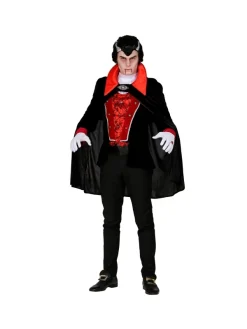WIDMANN Déguisement Vampire Homme (veste Avec Gilet, Jabot, Cape)