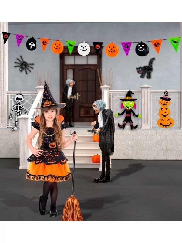 WIDMANN Guirlande Halloween - 3,6 M (8 Drapeaux + 5 Ballons) 4 WIDMANN Guirlande Halloween - 3,6 M (8 Drapeaux + 5 Ballons) – Image 2