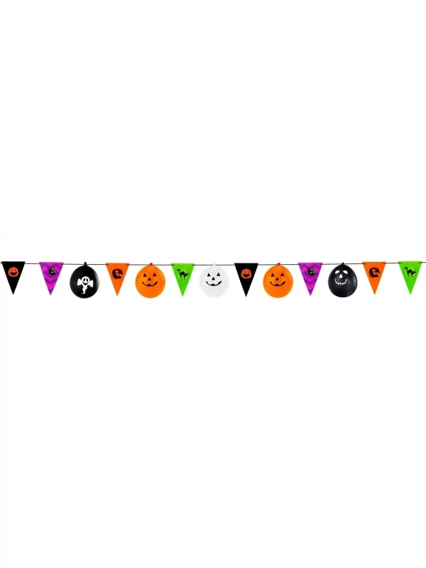 WIDMANN Guirlande Halloween - 3,6 M (8 Drapeaux + 5 Ballons) 5 WIDMANN Guirlande Halloween - 3,6 M (8 Drapeaux + 5 Ballons) – Image 3