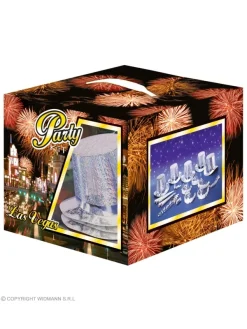 WIDMANN Kit De Fête Argent Holographique Pour 10 Personnes -Smiffys Soldes Boutique kit de fete argent holographique pour 10 personnes 1