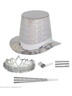WIDMANN Kit De Fête Argent Holographique Pour 10 Personnes -Smiffys Soldes Boutique kit de fete argent holographique pour 10 personnes 2