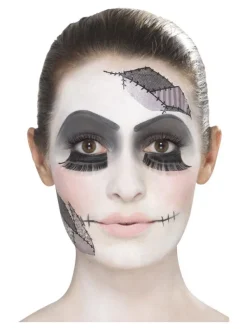 Smiffys Kit De Maquillage Poupée Abîmée, Aqua, Noir, Tatouages, Peinture Pour Visage, Cils, éponge Et Pinceau 13 Smiffys Kit De Maquillage Poupée Abîmée, Aqua, Noir, Tatouages, Peinture Pour Visage, Cils, éponge Et Pinceau -Smiffys Soldes Boutique kit de maquillage poupee abimee aqua noir tatouages peinture pour visage cils eponge et pinceau 4