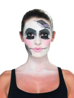 Smiffys Kit De Maquillage Poupée Abîmée, Aqua, Noir, Tatouages, Peinture Pour Visage, Cils, éponge Et Pinceau 14 Smiffys Kit De Maquillage Poupée Abîmée, Aqua, Noir, Tatouages, Peinture Pour Visage, Cils, éponge Et Pinceau -Smiffys Soldes Boutique kit de maquillage poupee abimee aqua noir tatouages peinture pour visage cils eponge et pinceau 5