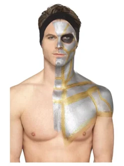 Smiffys Kit Latex Métallique Or Et Argent (1 X29,57 Ml, Maquillage Or Et Argent, 2 éponges) 16 Smiffys Kit Latex Métallique Or Et Argent (1 X29,57 Ml, Maquillage Or Et Argent, 2 éponges) -Smiffys Soldes Boutique kit latex metallique or et argent 1 x2957 ml maquillage or et argent 2 eponges 3