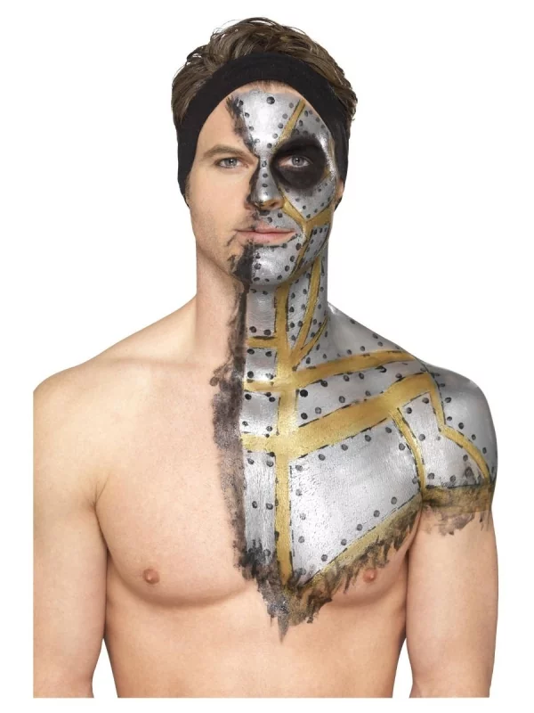 Smiffys Kit Latex Métallique Or Et Argent (1 X29,57 Ml, Maquillage Or Et Argent, 2 éponges) 7 Smiffys Kit Latex Métallique Or Et Argent (1 X29,57 Ml, Maquillage Or Et Argent, 2 éponges) – Image 5