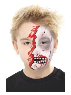 Smiffys Kit Maquillage Halloween 8 Couleurs Avec éponge Et Applicateur -Smiffys Soldes Boutique kit maquillage halloween 8 couleurs avec eponge et applicateur 1