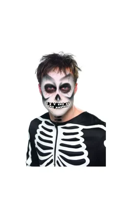 Smiffys Kit Maquillage Squelette (peinture Du Visage, Crayon Noir Et éponge) -Smiffys Soldes Boutique kit maquillage squelette peinture du visage crayon noir et eponge 7