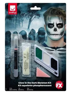 Smiffys Kit Maquillage Squelette Phosphorescent 3 Couleurs 13 Smiffys Kit Maquillage Squelette Phosphorescent 3 Couleurs -Smiffys Soldes Boutique kit maquillage squelette phosphorescent 3 couleurs 3