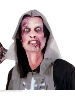 WIDMANN Kit Maquillage Zombie (latex, Sang, Crayons Gris Et Noir, Fards, Applicateurs) -Smiffys Soldes Boutique kit maquillage zombie latex sang crayons gris et noir fards applicateurs 3